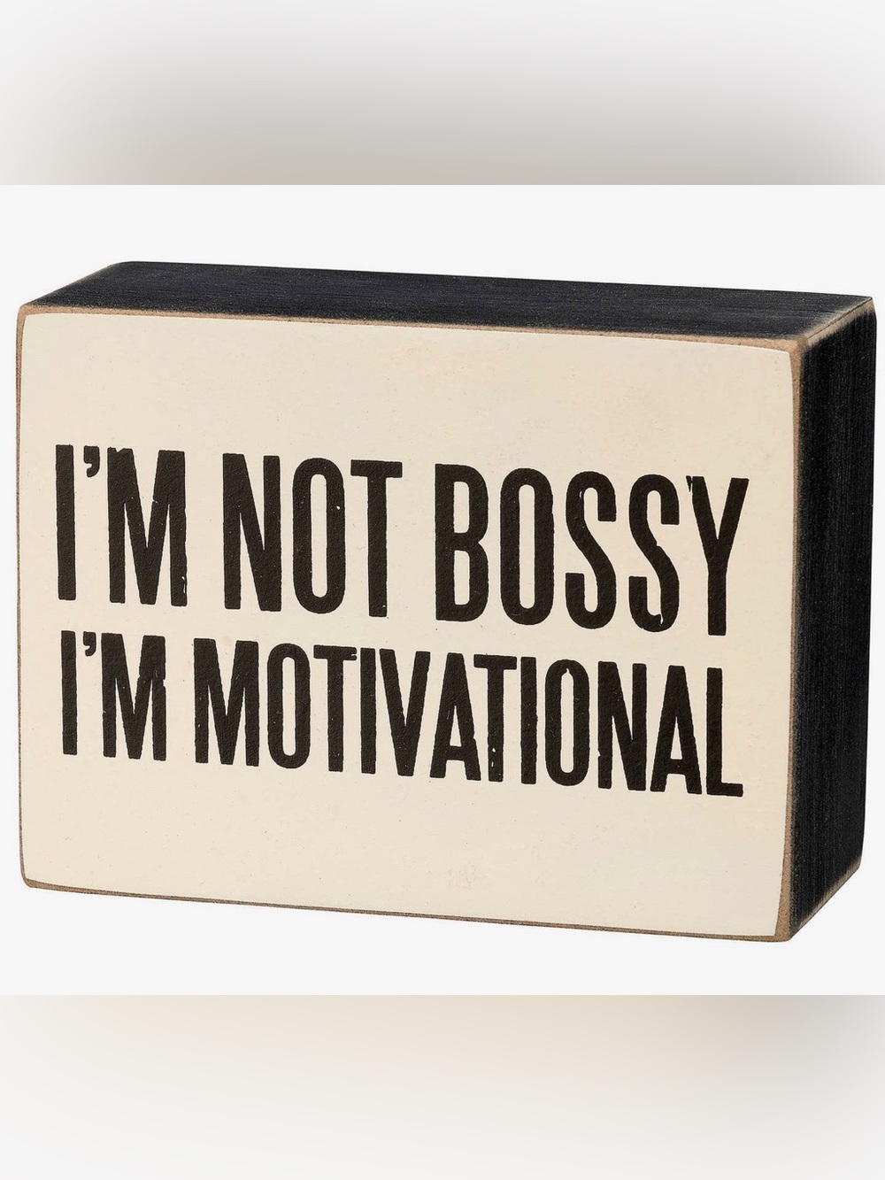 Boss Home Office Sign with Black Text on White—New